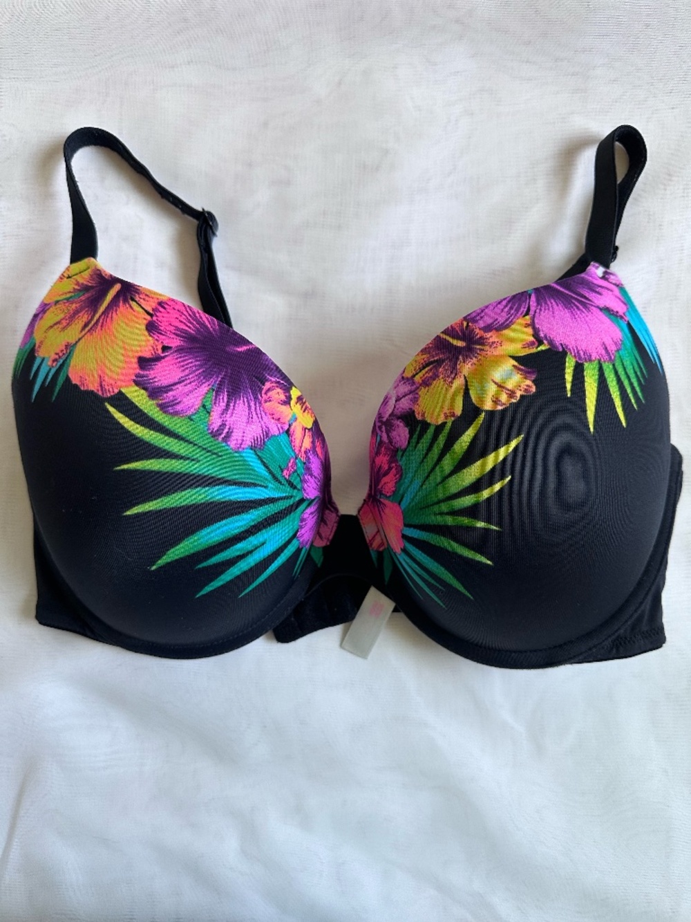 Tropical Floral Push‑Up Bra